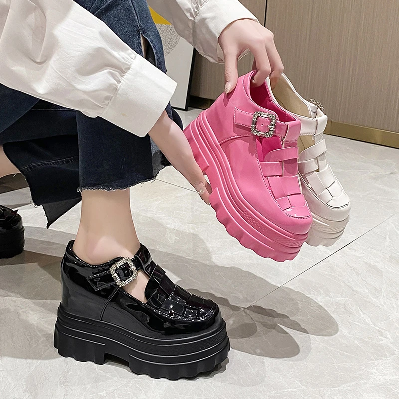 High Platform Women's Gladiator Sandals 2023 Summer 11CM Heels Slippers Women Chunky Beach Sneakers Comfortable Sandalias Mujer