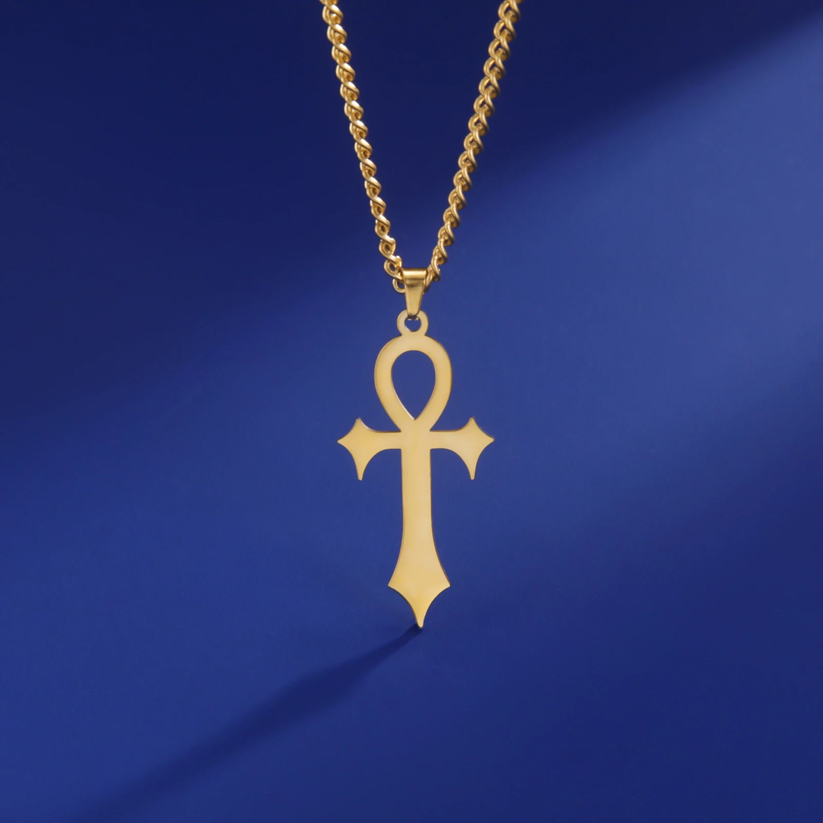 Religious Cross Pendant Stainless Steel Necklace Anniversary