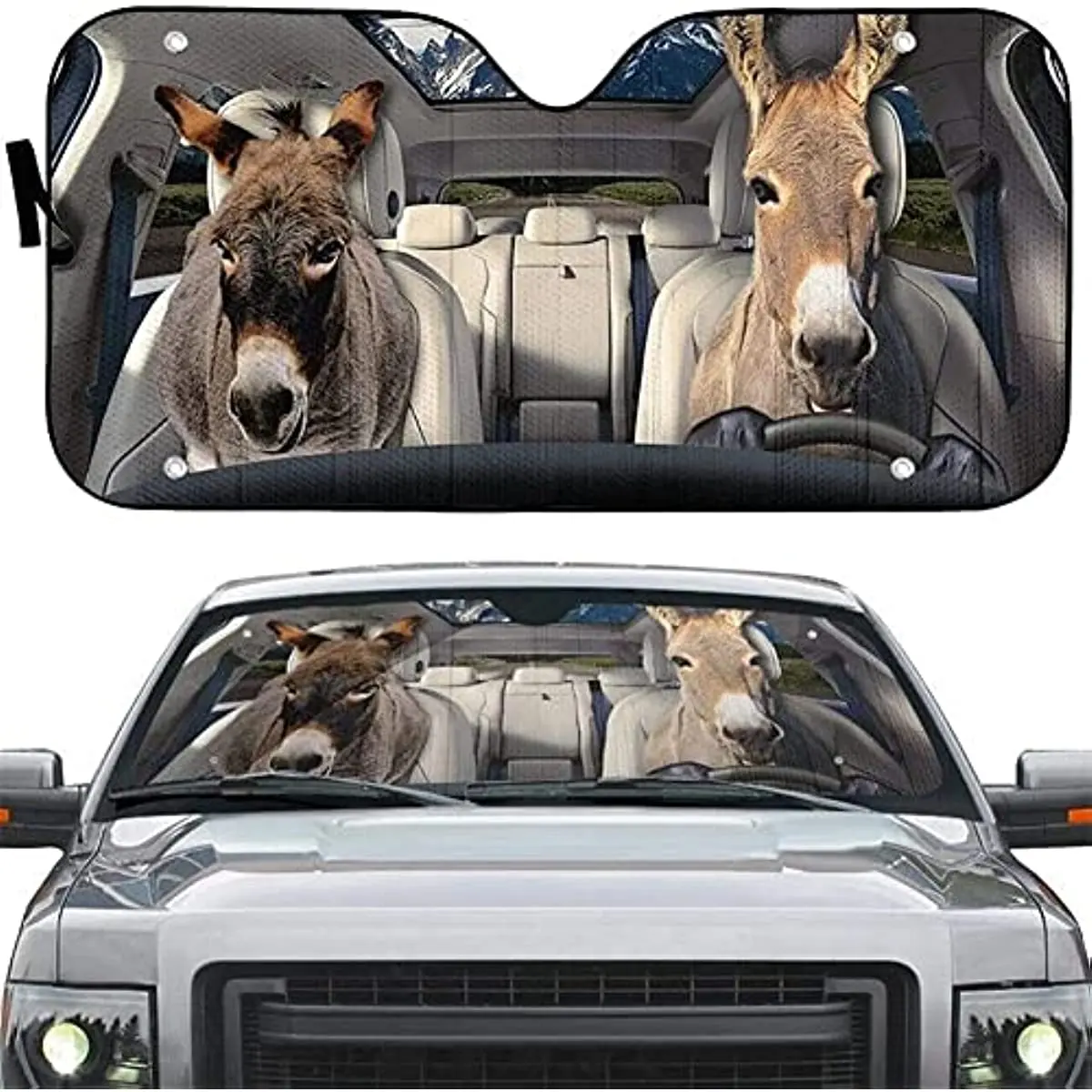 

Personality 3D Digital Printing Car Sun Shade for Windshield Foldable Car Sunshade Cover UV Rays Sun Visor