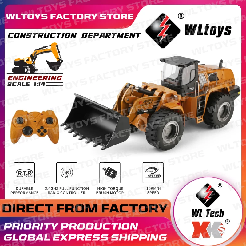 WLTOYS 14800 1:14 8CH Электрический бульдозер с дистанционным управлением RC грузовик