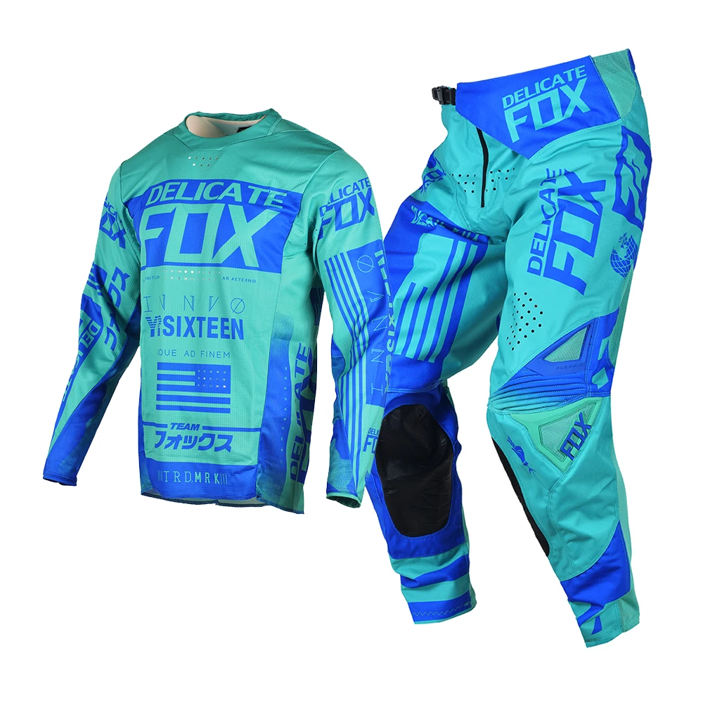 Delicate Fox Flexair Mach Union Jersey and Pants Set Offroad MX Motocross Dirt Bike Cross Country MTB DH UTV Enduro Gear Combo enlarge