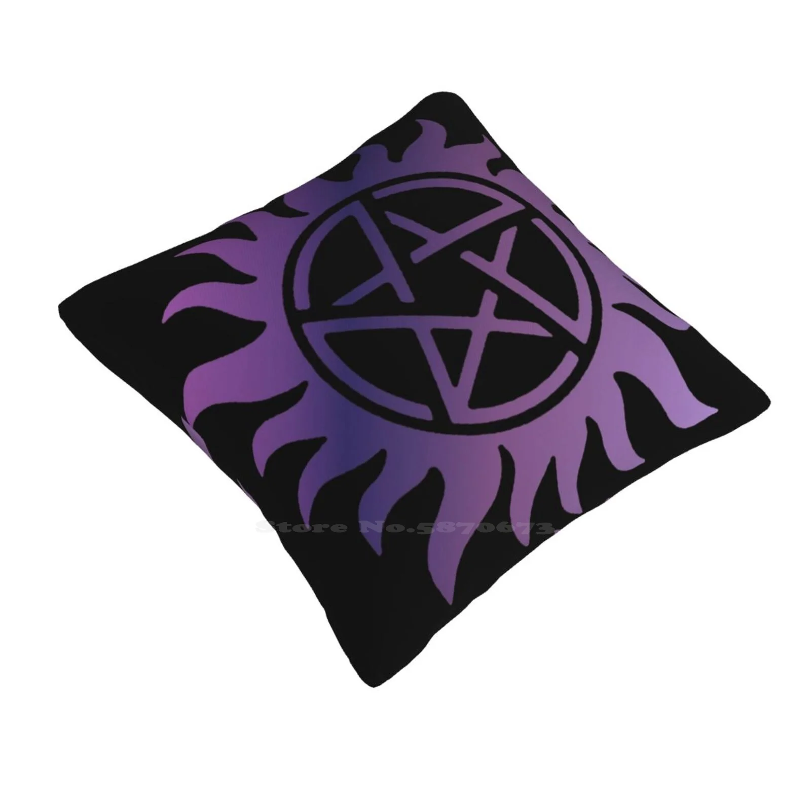 Фиолетовая Пентакль черная модная диванная наволочка для подушки Дина Винчестер