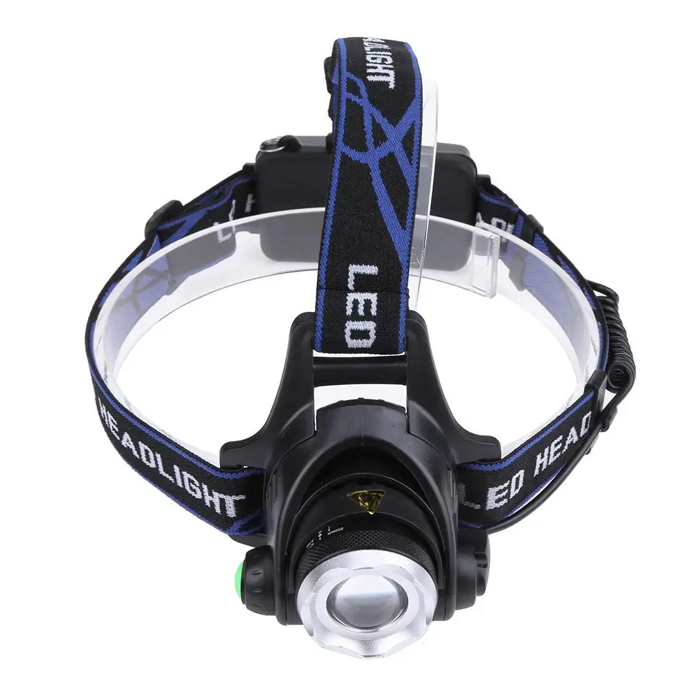 

T6 Zoom Waterproof Headlamp Fishing Miner Head Torch Chargeable Headlight