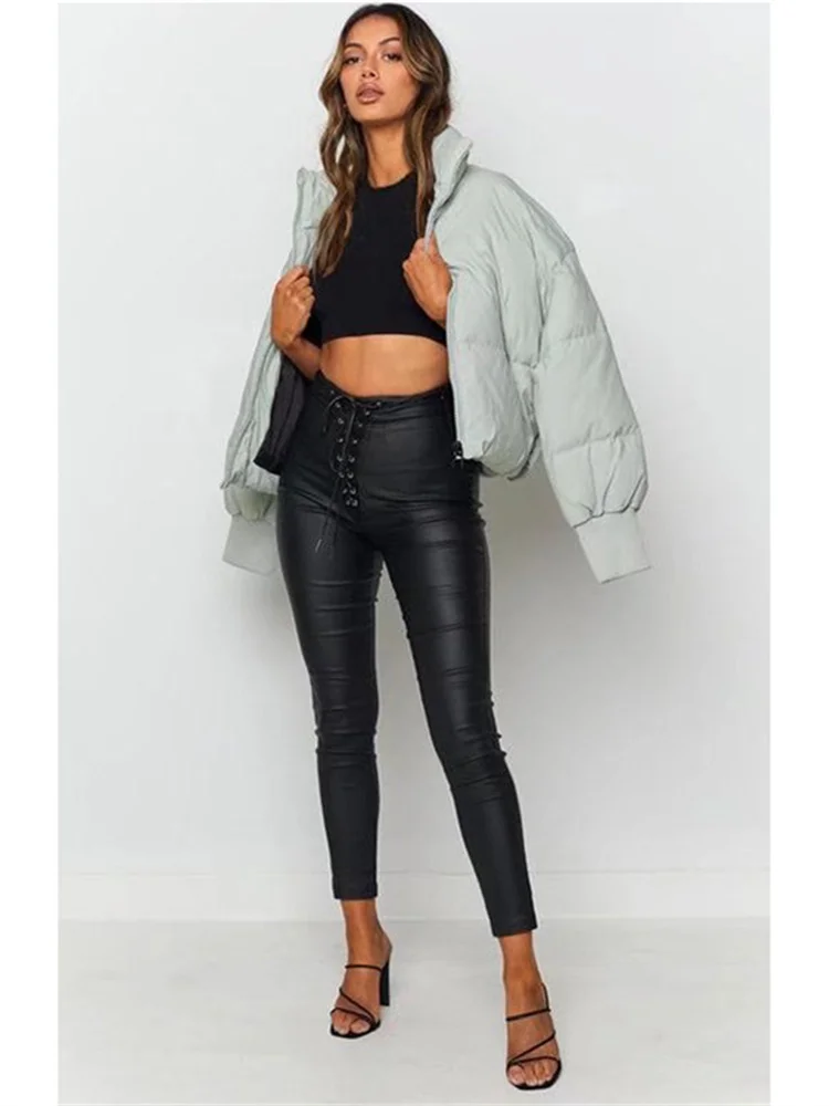 Winter 2022 Puffer Long Sleeve Jacket Tops Bubble Solid Casual Female Streetwear Coats For Women Keep Warm Outdoors Wholesale
