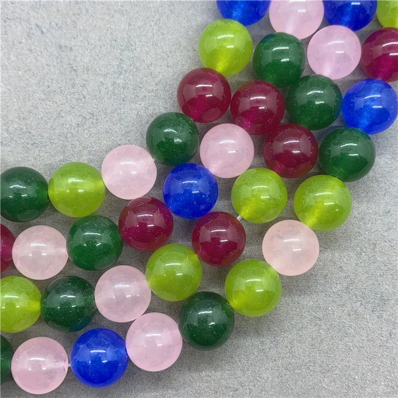 

Colored Chalcedony Bead 4/6/8/10 Mm Round Loose Spacer Beads for Jewelry Making Necklace DIY Bracelets Accessories