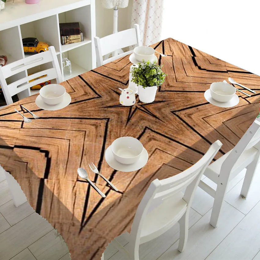 

Drewniane tekstury drukowanie prostokątne obrusy na stół dekoracje ślubne wodoodporne obrus na ławę obrus
