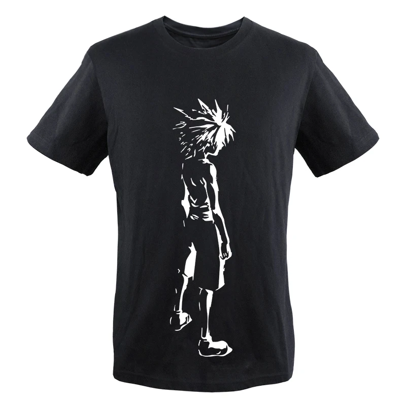 

Футболка Hunter X Hunter мужская с рисунком японского аниме, модный топ с круглым вырезом, хлопковая уличная одежда, топ с рисунком манга колфи, лето