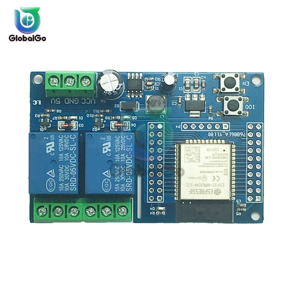 

ESP8266 ESP-12F WiFi Module AC 250V DC 30V 2 Channel Relay Module Wireless Development Board For Arduino Smart Home Remot Contro