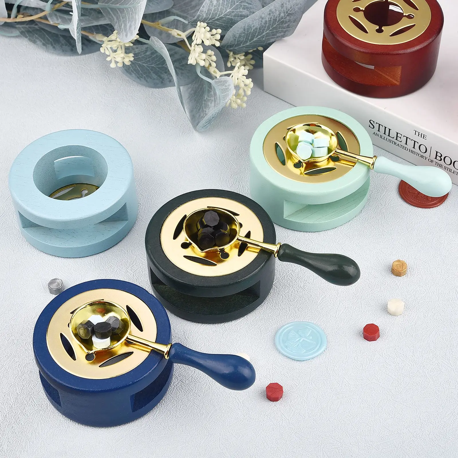 Сургучная восковая печь в стиле ретро сургучная печать с деревянной ручкой воск