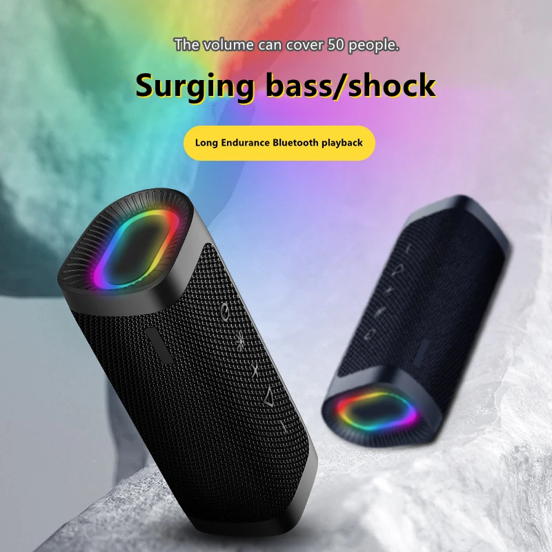 

2022 new wireless bluetooth speaker 20W high power subwoofer high volume outdoor fabric waterproof speaker super long standby