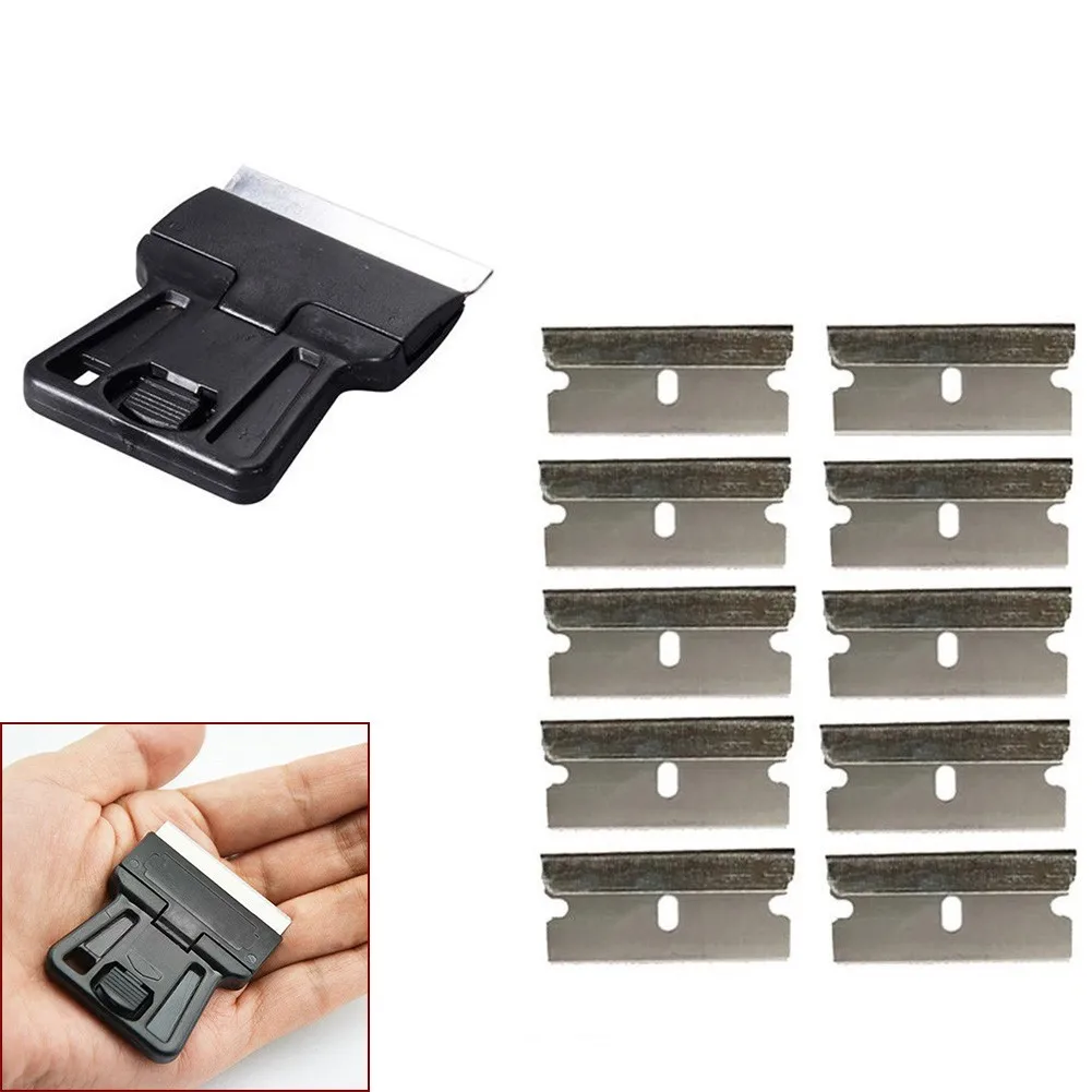 

Black Razor Blade Glue Removing Tools High Carbon Blade Scraper Silver Spare Carbon 10pcs Hot New Nice Pratical