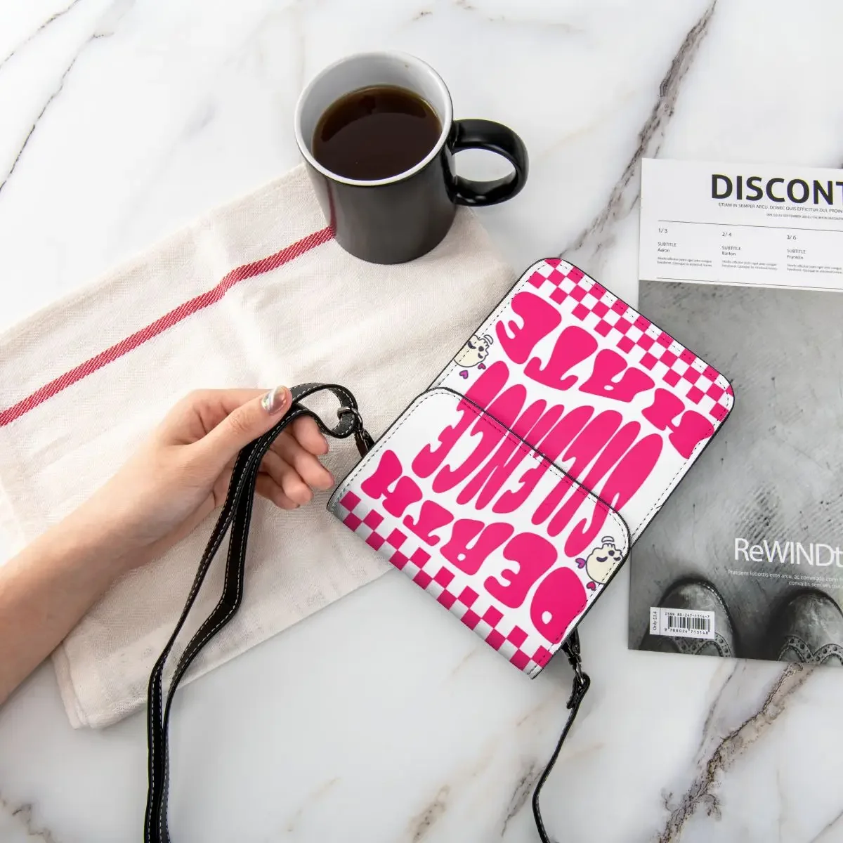 Забавная сумка через плечо с цитатами рабочая кожаная женская для ТВ-шоу