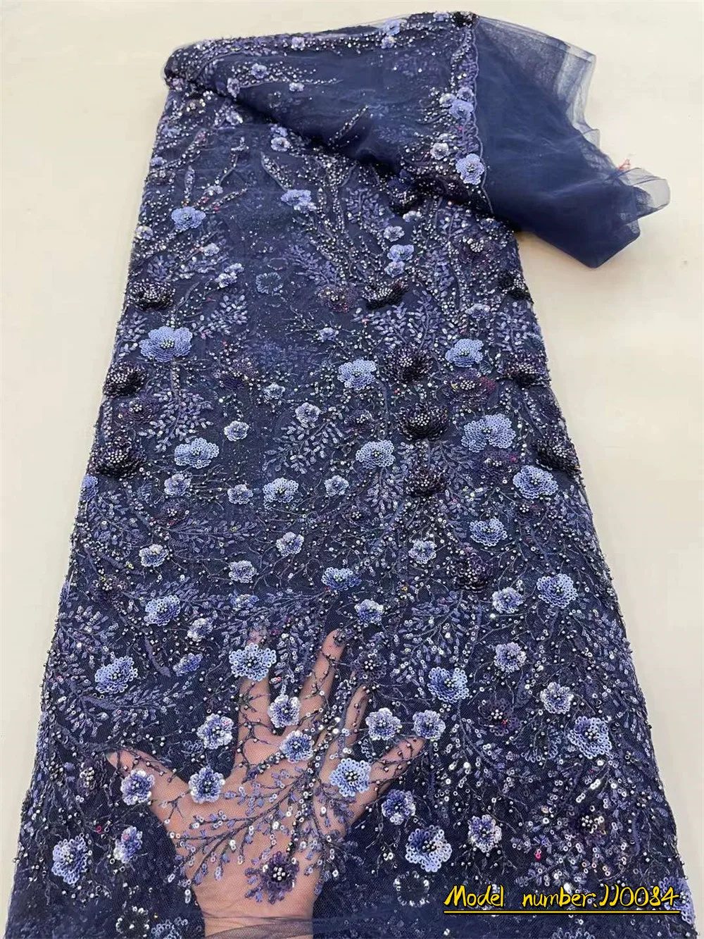 

Африканская кружевная ткань, 2023 блесток, вышивка бисером, нигерийское кружево, свадебная Высококачественная французская Тюлевая кружевная...