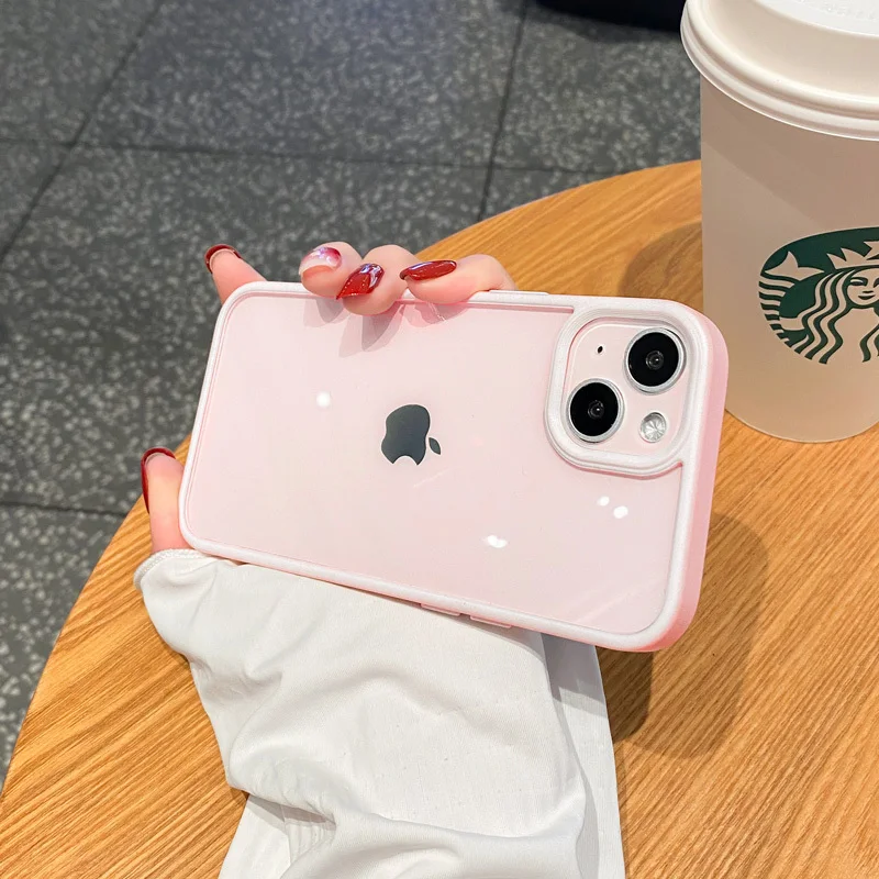 

Silicone Case Transparent Case For iPhone 11 12 13 Pro Max XS X XR 7 8 Plus SE 2020 Bumper Back Cover Coque Phone Shell