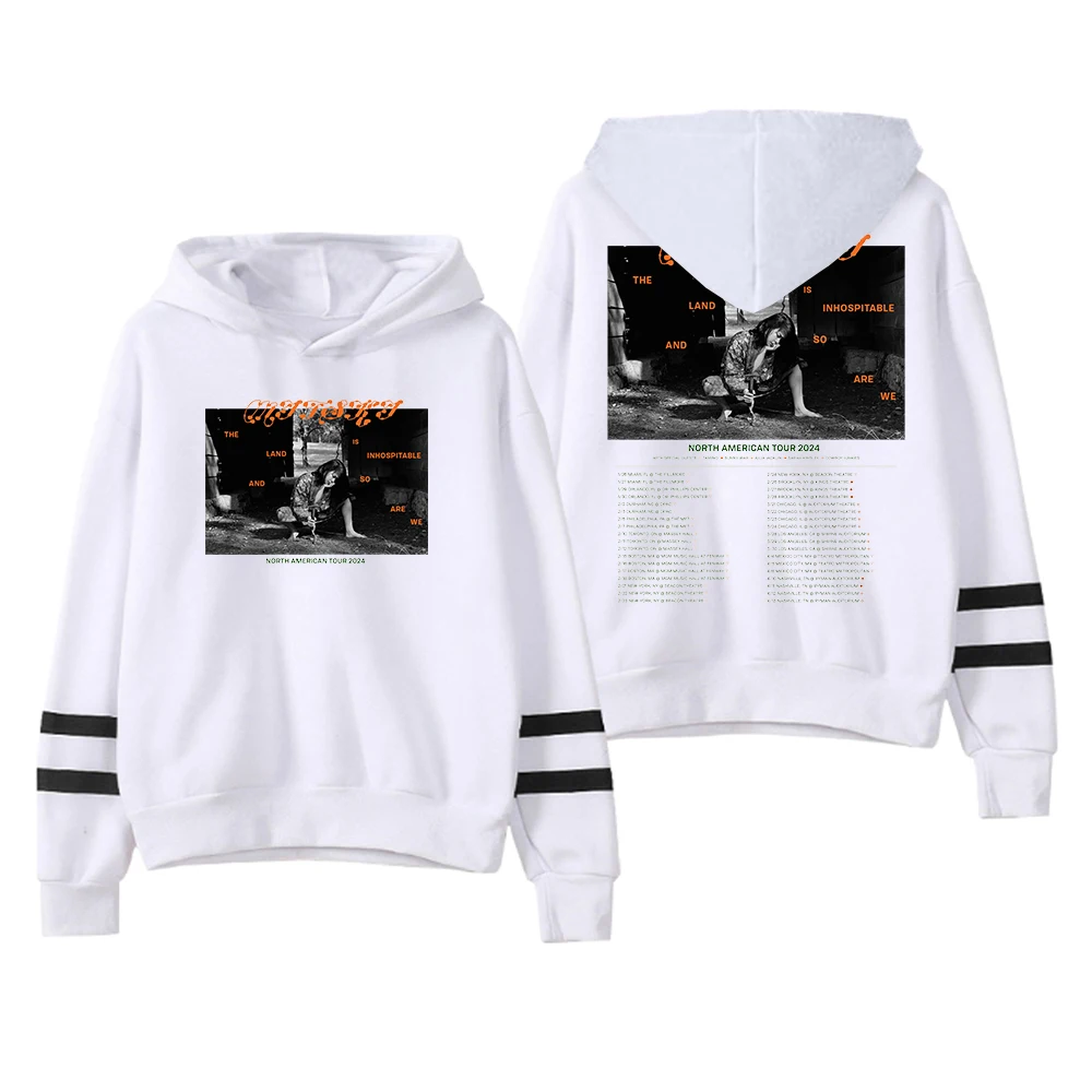 Mitski The Land Is Inhospitable And So Are We Tour Толстовка с капюшоном без карманов параллельными