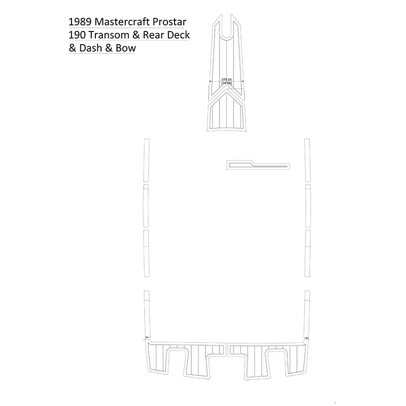 1989 Mastercraft Prostar 190 Transom&Rear Deck & Dash & Bow Boat EVA Teak Floor