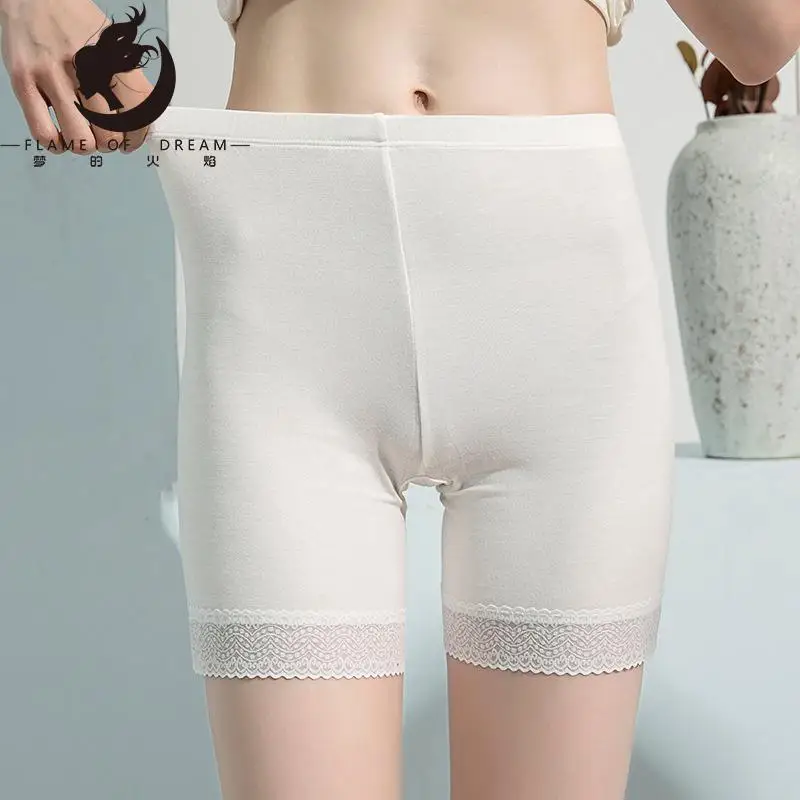 

Flame Of Dream Spring And Summer Silk Short Lace Sexy Mulberry Silk Slim Fit Pants Safety Pants 22601