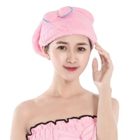 womens shower cap hair bonnets microfiber bow hair quick drying cap bath head cover for bath and sauna hairs absorbent towel