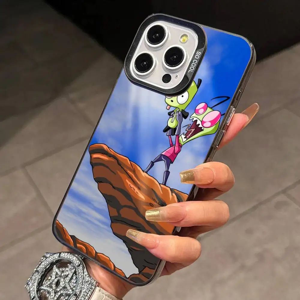 Фото Чехол для телефона Madness I-Invader Zim Gir-ES для iPhone 17, 16, 15, 14, 13, 12, 11 Plus, Pro Max, XS, цветной серебристый чехол-накладка №3