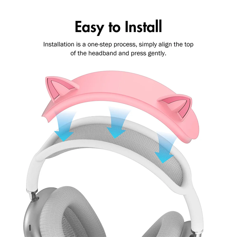 Гарнитура с кошачьими ушками очаровательный силиконовый чехол для Airpods max