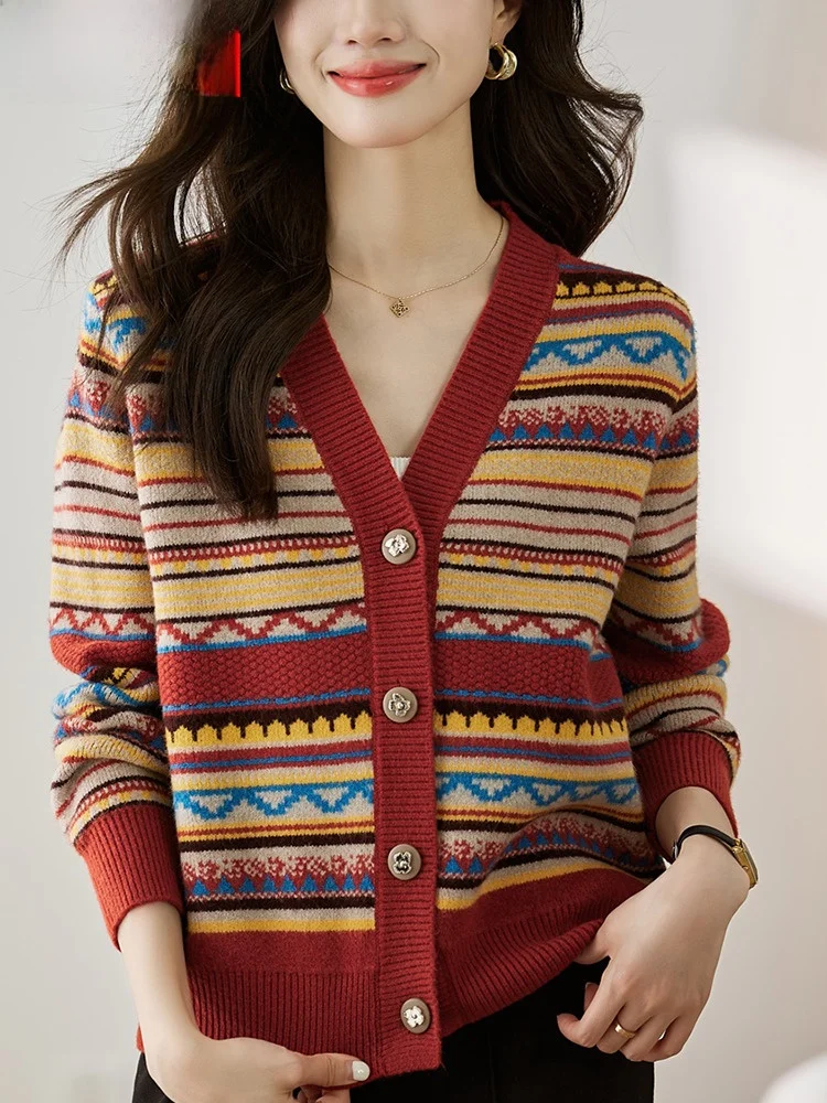 Hengyuanxiang осенне-зимний новый флисовый вязаный кардиган женский свободный модный