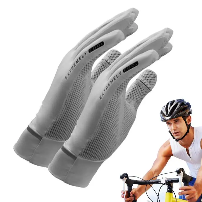 

UV Protection Gloves Hand Protection Gloves Riding Gloves Breathable Mesh Two Finger Touching Screen No Need To Remove Gloves