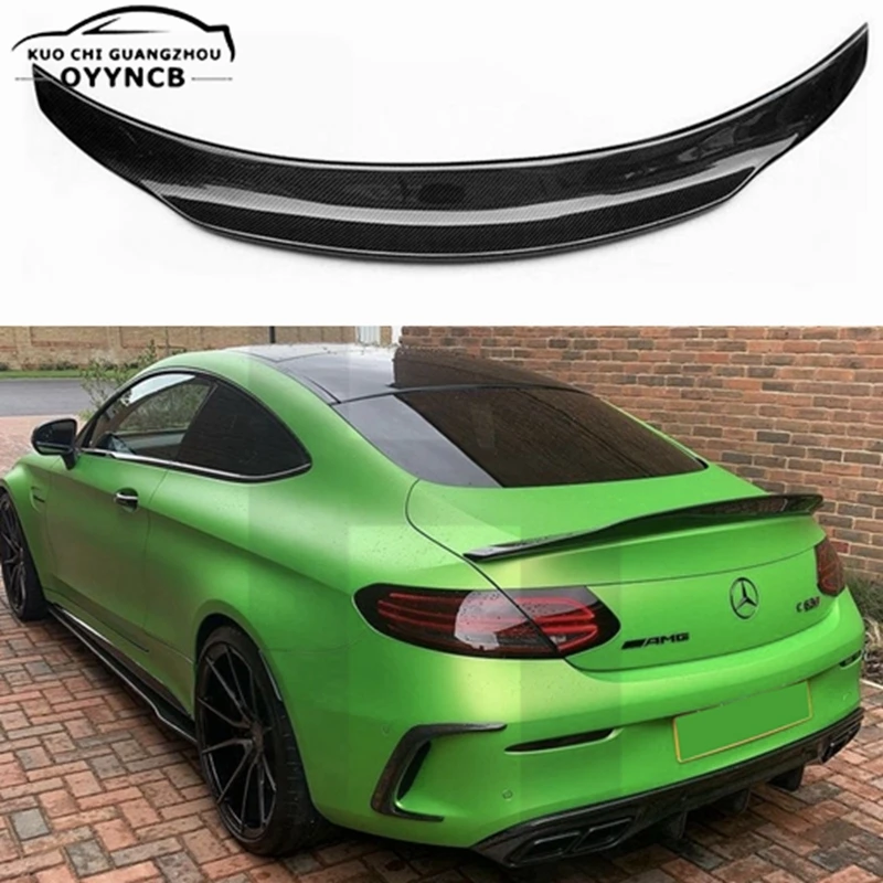 

C-Class 2DOORS Carbon Fiber / black PSM style Rear Trunk Spoiler FOR Mercedes Benz W205 Coupe 2015+ C63 C200 C250 C350