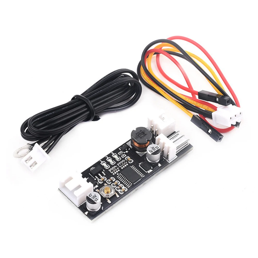 

PWM DC 2-3 Wire Fan Temperature Controller Speed Controllers 12V 0.8A Chassis Computer Noise Reduction Module NTC 50K 5%-100%