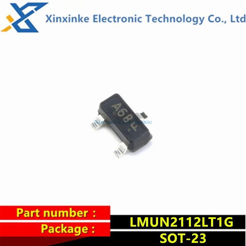

100 шт. LMUN2112LT1G A6B SOT-23 -50 В/-100 мА SMD транзистор