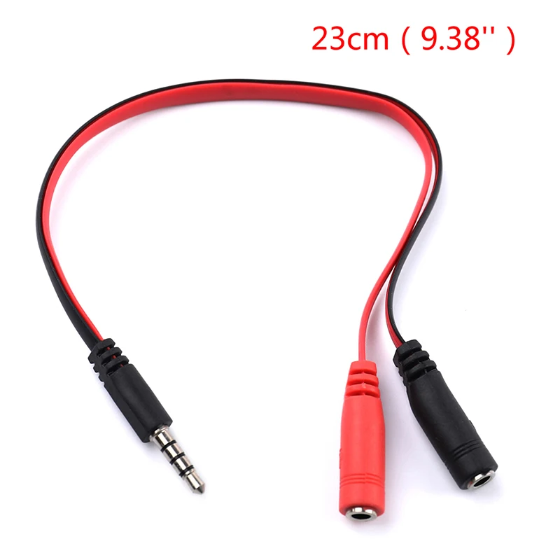 

1Pc Dual Heads 3.5mm Female To 2 Male Jack Stereo Audio Adapter Splitter Cable Connectors Cable Cord Wire Adapter