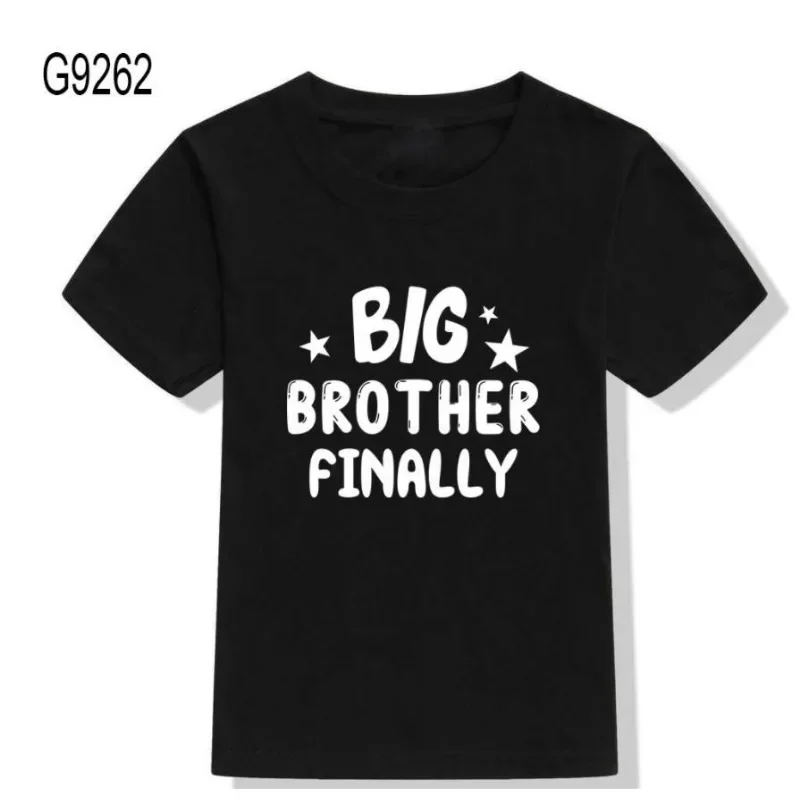 Новая черно-белая летняя детская футболка с монограммой сестры и детской одеждой