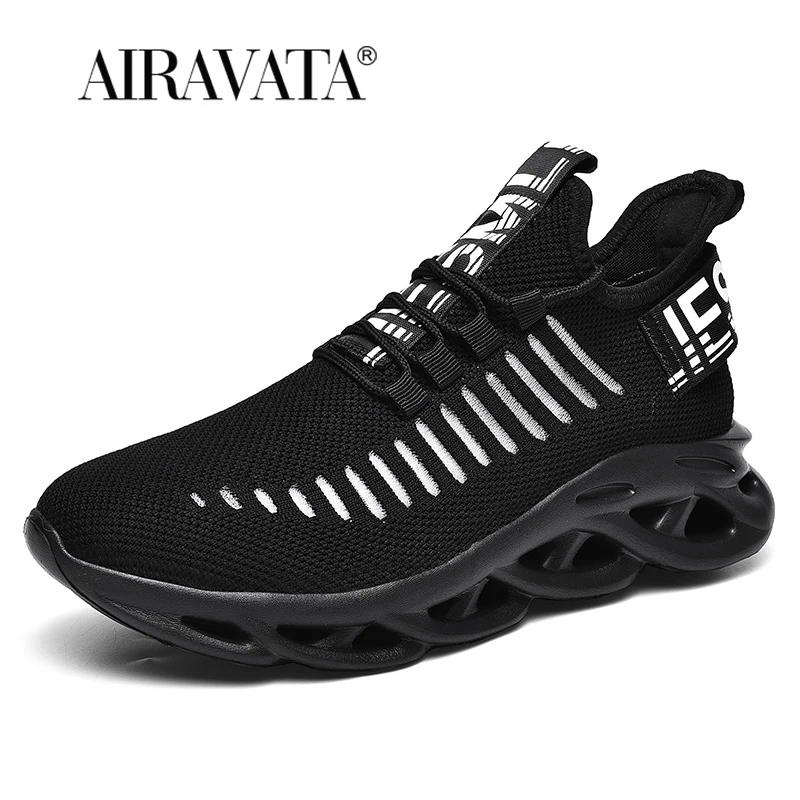 Running Shoes for Men Sneakers Mesh Breathable Low-top Cushioned Sports Athletic Trainer Male Footwear Size 39-46