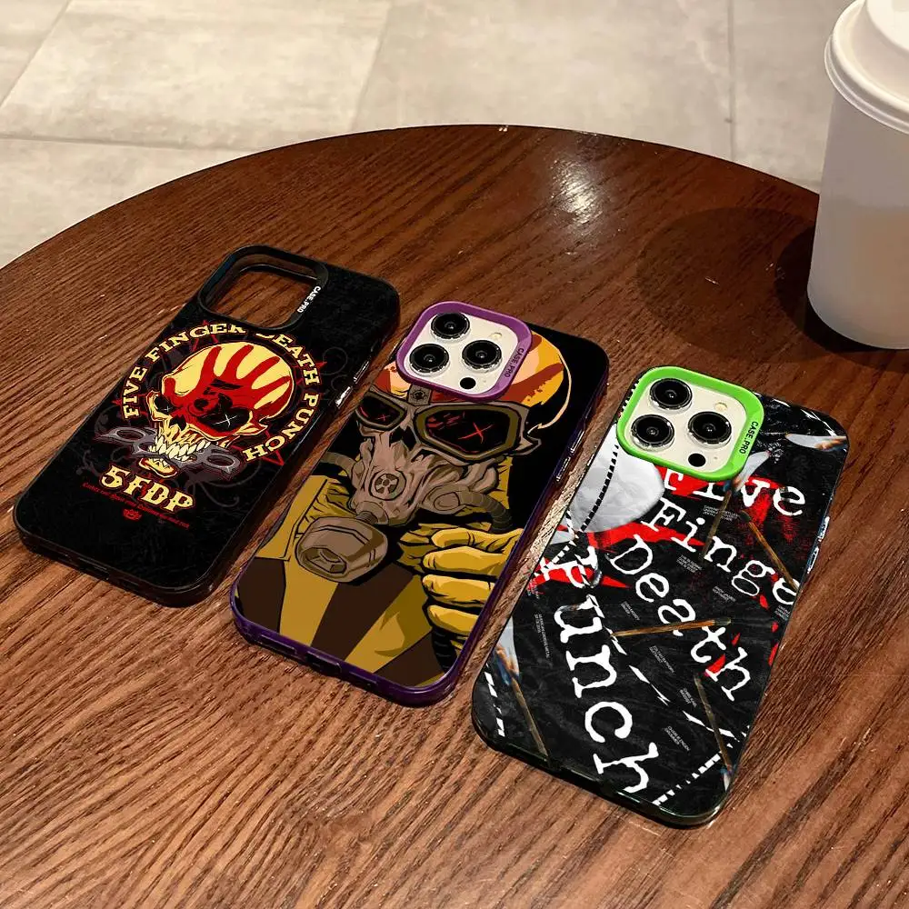 Фото Популярный чехол для телефона F-Five Finger Death Punch, цвет серебристый, для iPhone 17 16 15 14 13 12 11 Pro Max Plus №3