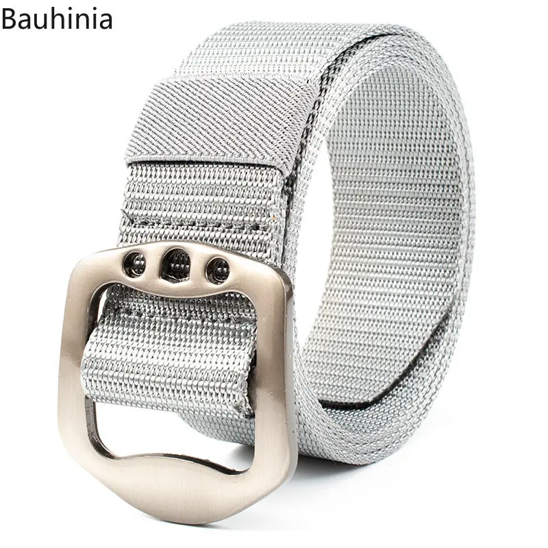 Bauhinia 115CM Alloy Buckle Thickened Nylon Tactical Belt Young Students Casual And Durable Men Canvas Belt