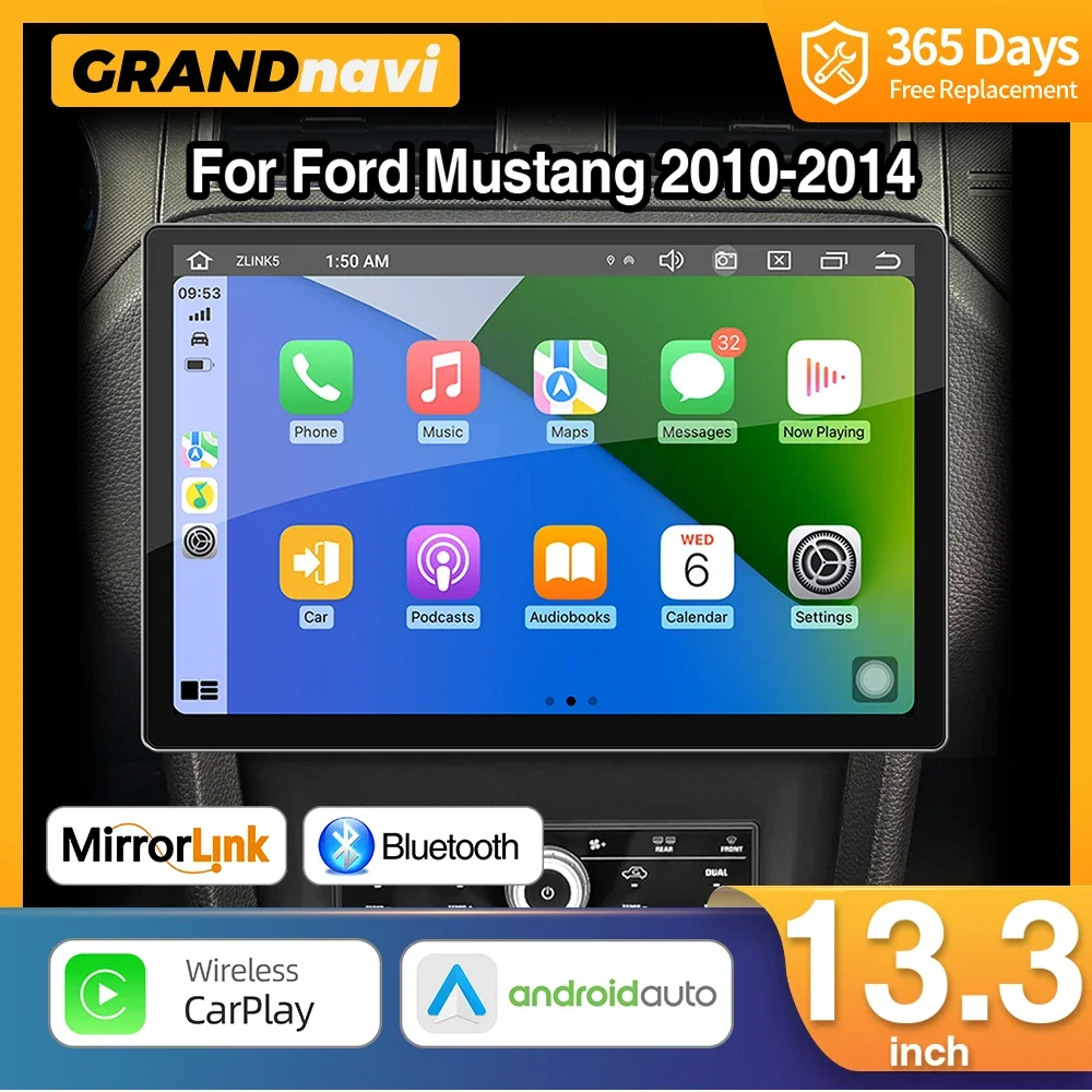 Мультимедийная магнитола для Ford Mustang 13 3-2010 2014 дюйма Android