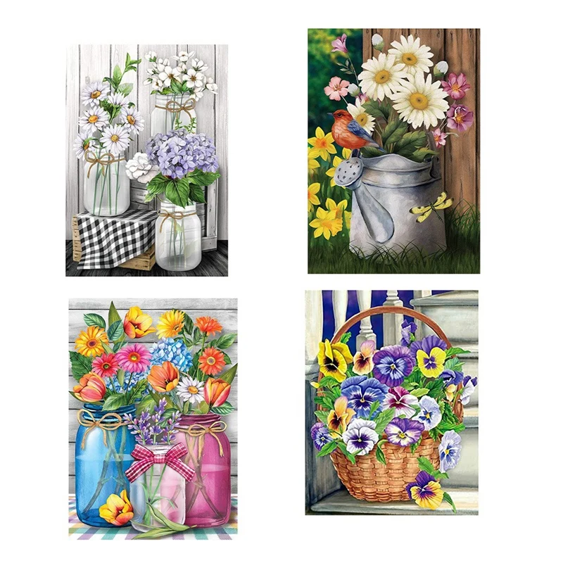 

Adult Kids Diamond Art Painting Gift Kit Round Full Diamond Stand Diamond Art Kit Flower