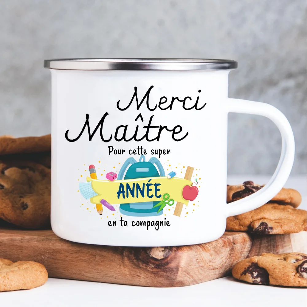 Thank You Mistress Enamelled Mug Gift Idea for Coffee Lover Original Teacher Gifts End of School Year Gift Asurprise for Teacher