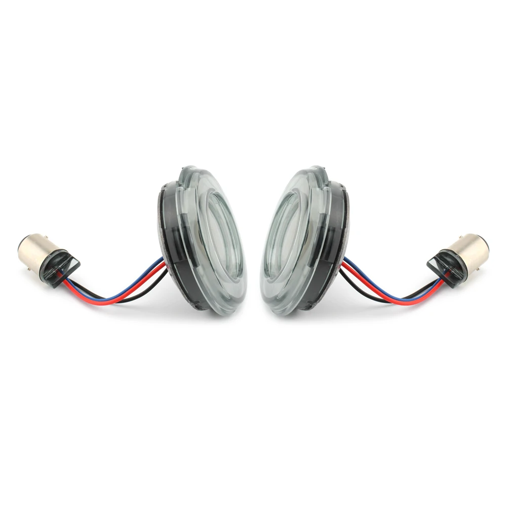 1 пара мотоциклетных светодиодных передних указателей поворота для Harley Davidson Dyna