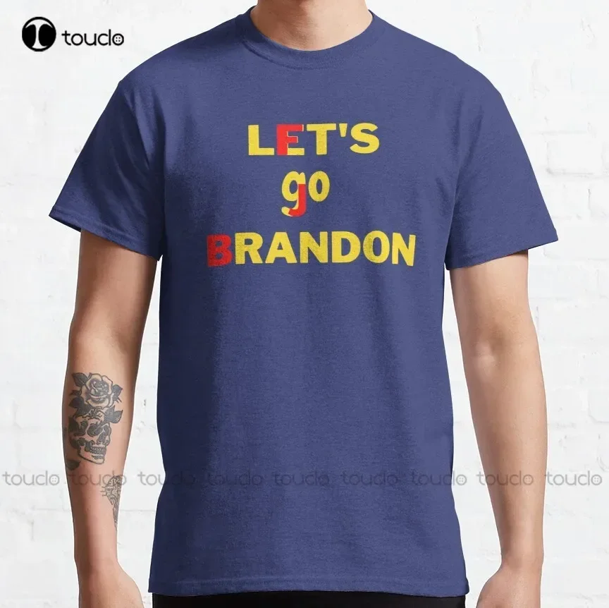 Фото Футболка Let'S Go Brandon (F J B) в классическом стиле, винтажные рубашки для женщин, модные забавные футболки унисекс для взрослых и подростков, новые размеры Xs-5Xl №1