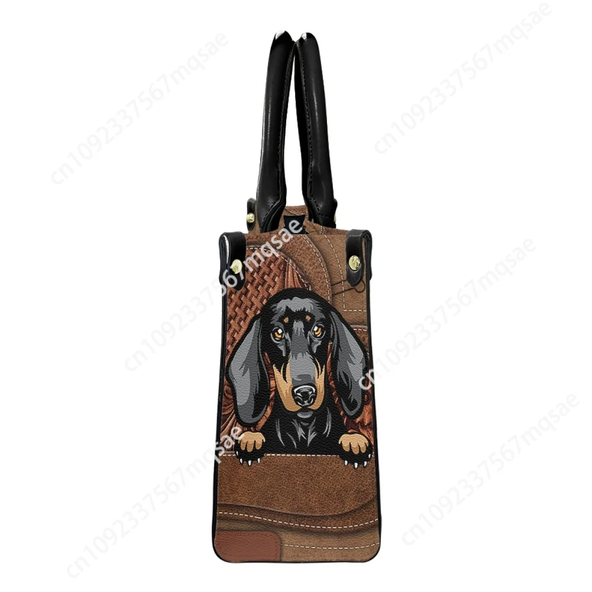 Кожаные сумки на плечо для женщин индивидуальное имя милые таксы собаки с
