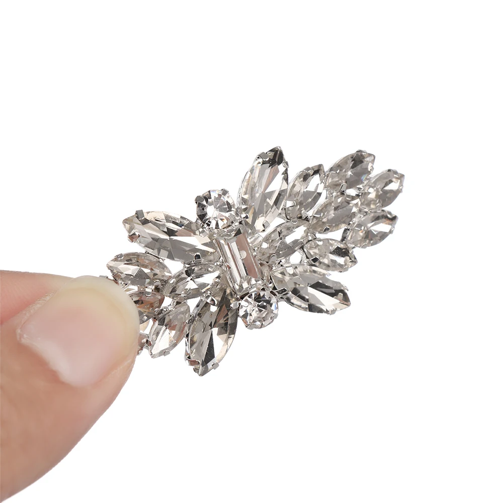 1Pc Shiny Rhinestone Decorative Clips Women Wedding Square Clamp Shoe Clip Bride High Heel Charm Buckle Decorations - купить по