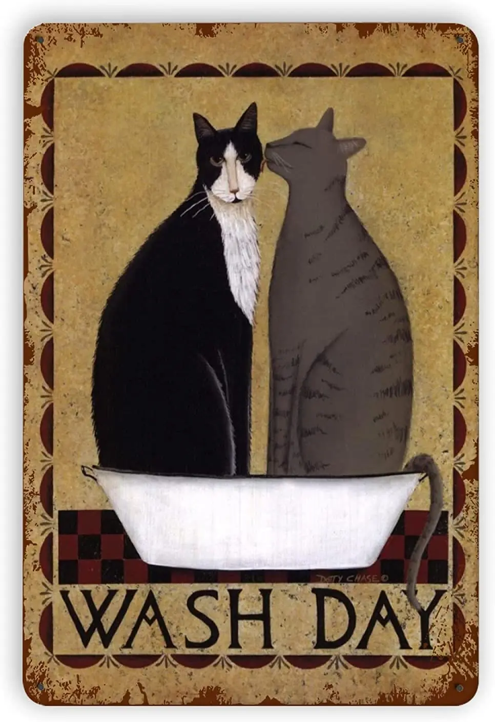 

Metal Tin Sign Retro Wall Decoration Day Cat Retro Wall Art Decoration Home Coffee Bar Kitchen Restaurant Wall Decoration Poster