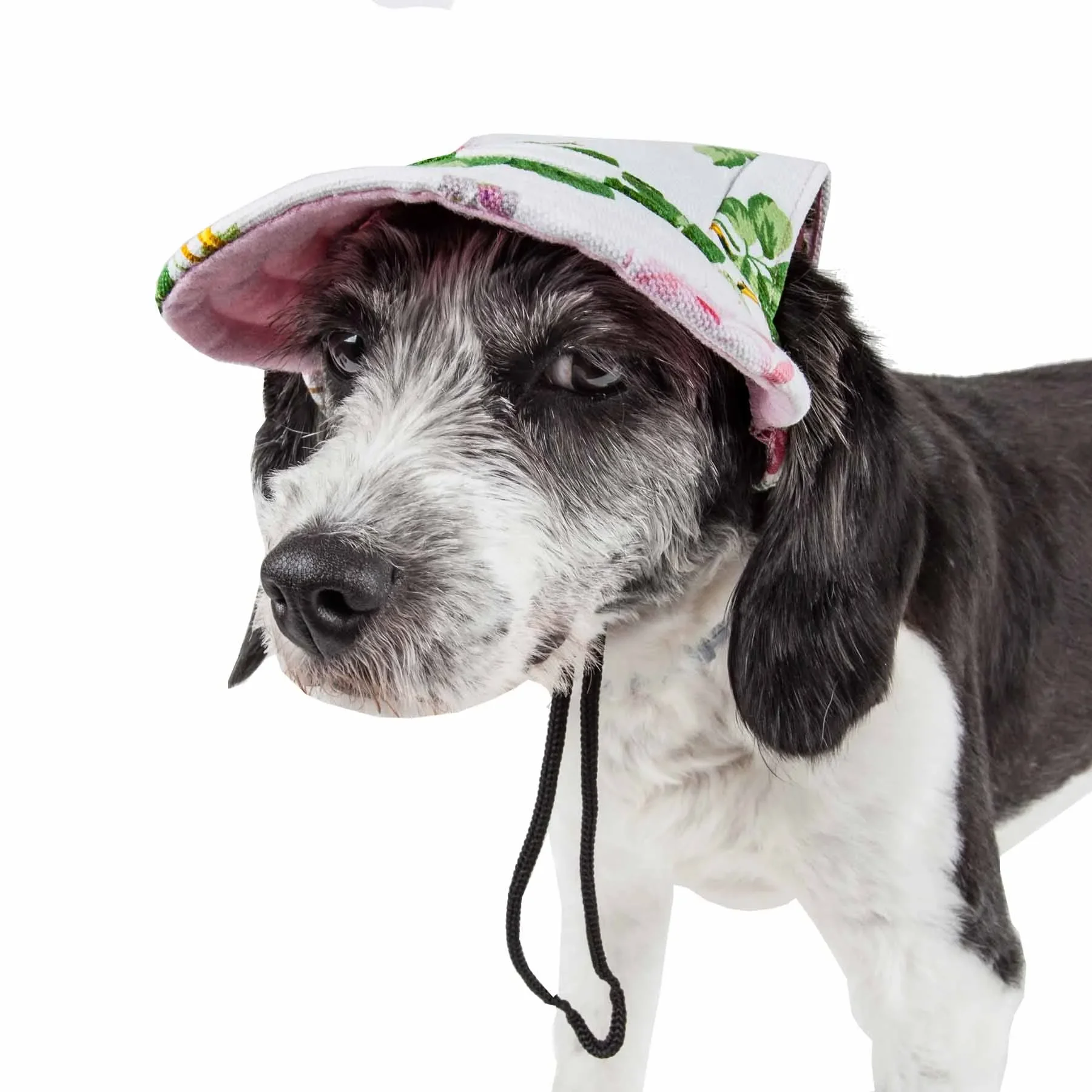 

Pet Life 'Botanic Bark' Floral Uv Protectant Adjustable Fashion Dog Hat Cap