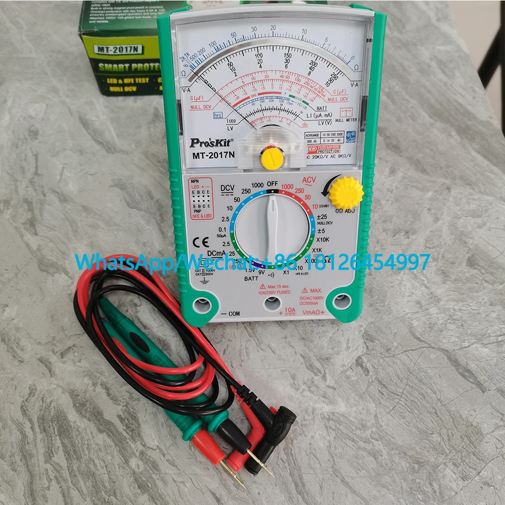 Pro'skit MT-2017N  Multimeter Anti-Burning Pointer Professional Ohm Test Meter DC AC Voltage Mechanical Tester