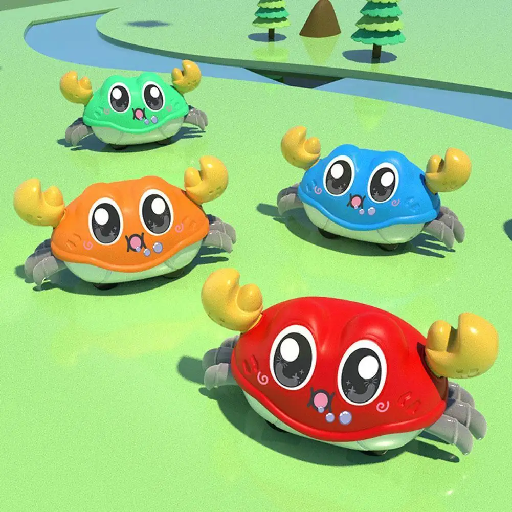 

Toys Crab Induction Escape Interactive Crawling For Kids Electric Pet Musical Birthday Gifts Automatically Avoid Obstacles W3d5