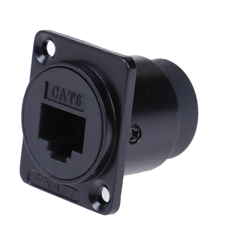 

D-type Module RJ45 Socket Cable Female Signal Connector Cat6 Panel Mount Network Ethernet Extension Interface Adapter