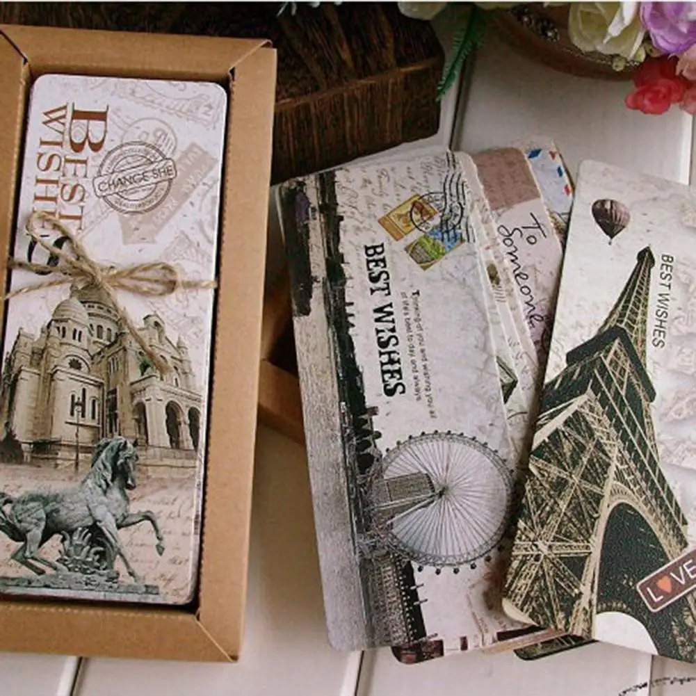 

Book Page Marker 30Pcs Trendy Decorative Square Fashion Nostalgic Book Page Marker for Travel
