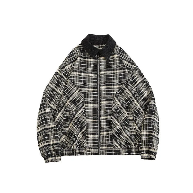 

Куртка мужская с отложным воротником, модная дизайнерская винтажная уличная одежда в клетку, роскошный пиджак для мужчин и женщин