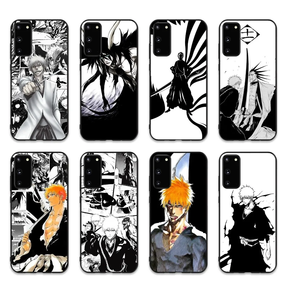 

Black White Anime Bleach Phone Case For Samsung S 9 10 20 21 22 23 30 23plus lite Ultra FE S10lite Fundas