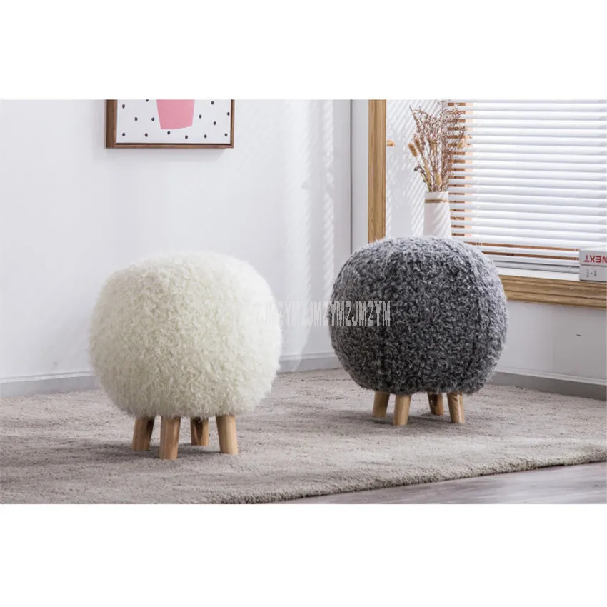 

Modern Soft Pufe Solid Wood Small Low Stool Washable Shoes Change Bedroom Sofa Side Wooden Mini Ottoman Stool Home Furnishing